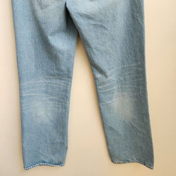 Zara Jeans Women's 6 Blue Light Wash Straight Leg Retro Grunge Classic Boho Chic - Picture 6 of 15
